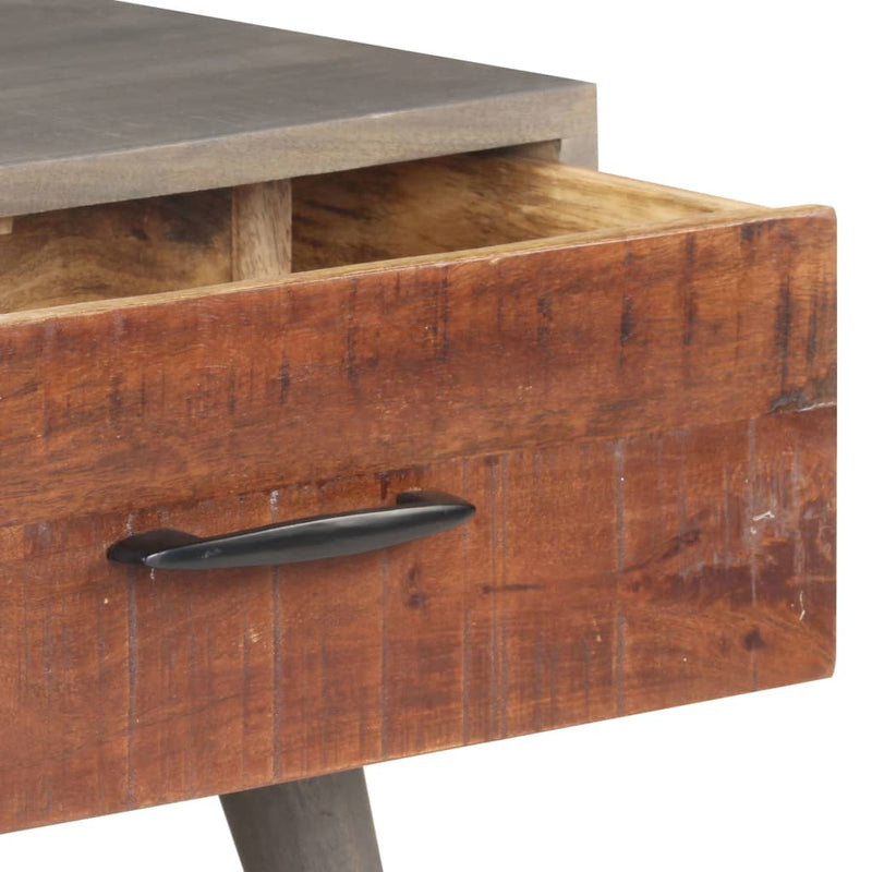Coffee Table Grey 100x60x40 cm Solid Rough Mango Wood Payday Deals