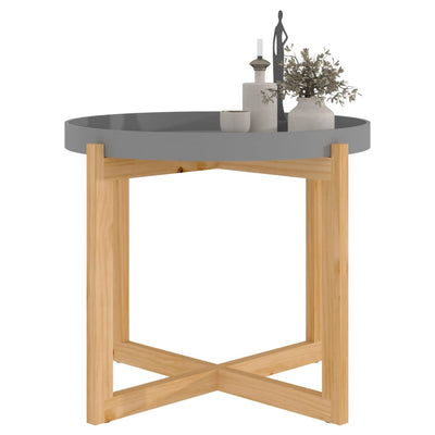 Coffee Table Grey 53x53x43.5cm Engineered Wood&Solid Wood Pine Payday Deals