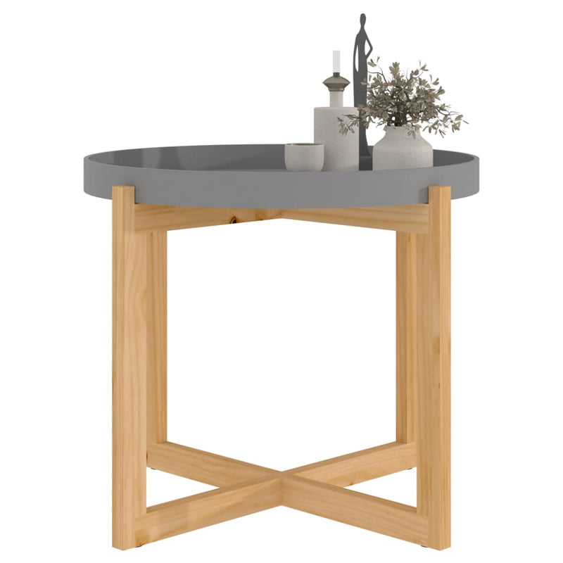 Coffee Table Grey 53x53x43.5cm Engineered Wood&Solid Wood Pine Payday Deals