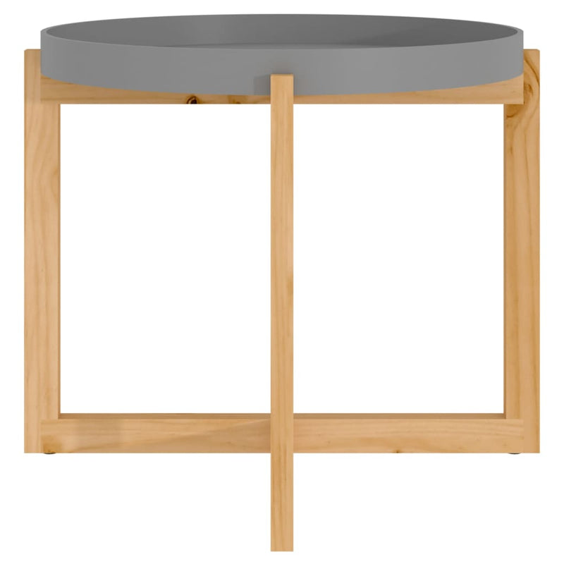 Coffee Table Grey 53x53x43.5cm Engineered Wood&Solid Wood Pine Payday Deals