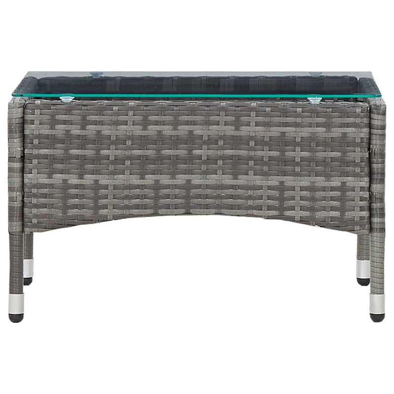 Coffee Table Grey 60x40x36 cm Poly Rattan Payday Deals