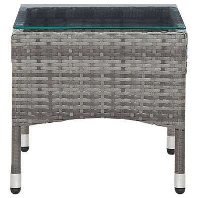 Coffee Table Grey 60x40x36 cm Poly Rattan Payday Deals