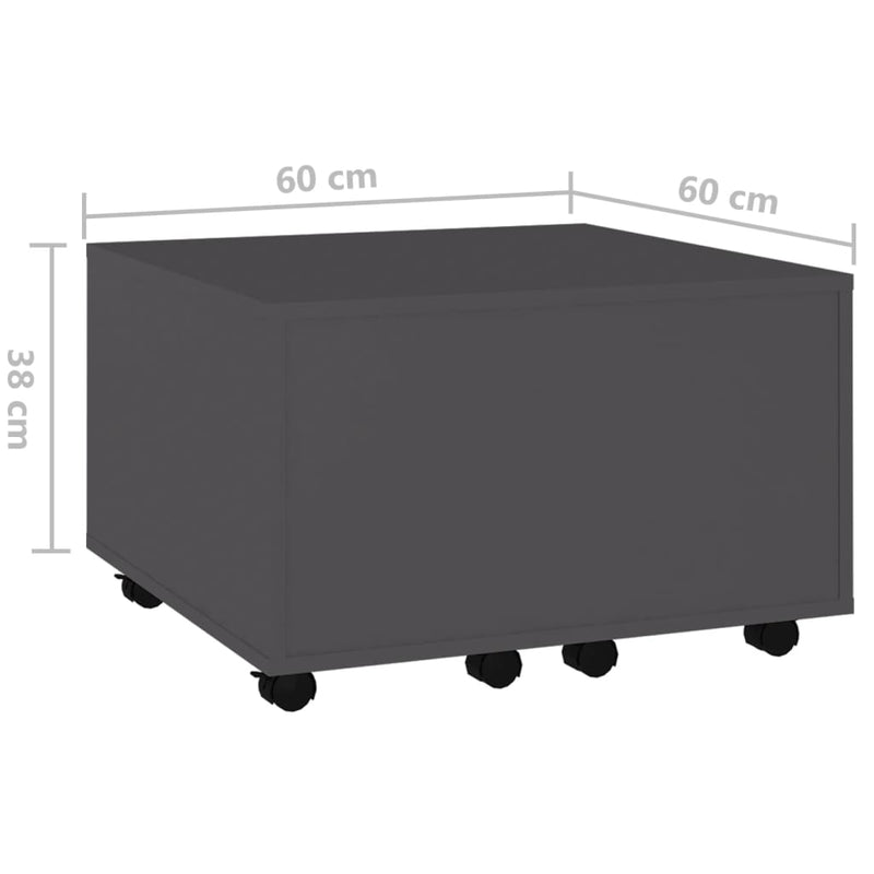 Coffee Table Grey 60x60x38 cm Engineered Wood Payday Deals