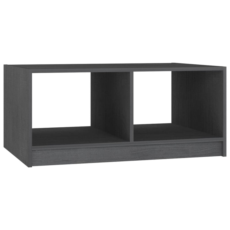 Coffee Table Grey 75x50x33.5 cm Solid Pinewood Payday Deals