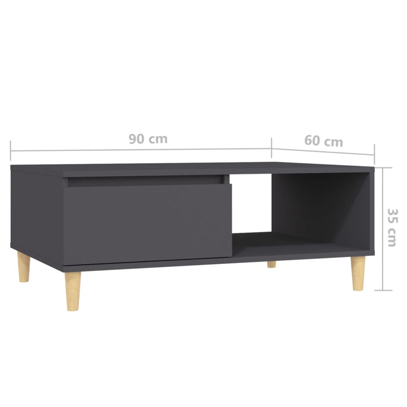 Coffee Table Grey 90x60x35 cm Engineered Wood Payday Deals