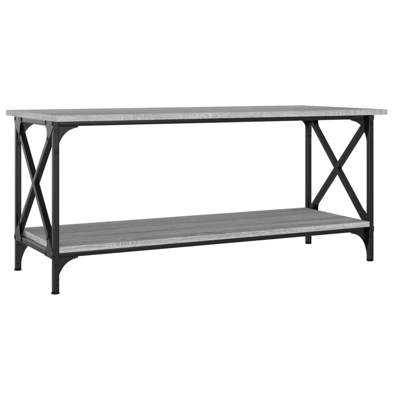 Coffee Table Grey Sonoma 100x45x45 cm Engineered Wood and Iron Payday Deals