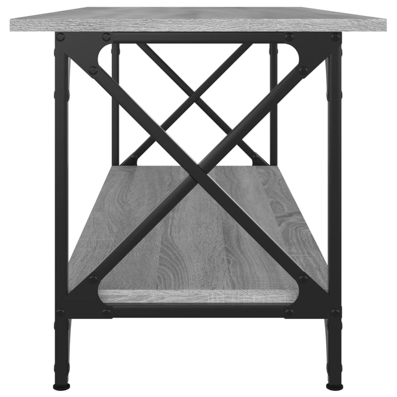 Coffee Table Grey Sonoma 100x45x45 cm Engineered Wood and Iron Payday Deals