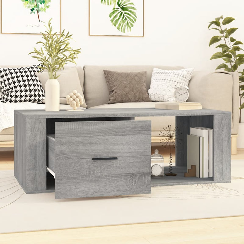 Coffee Table Grey Sonoma 100x50.5x35 cm Engineered Wood Payday Deals