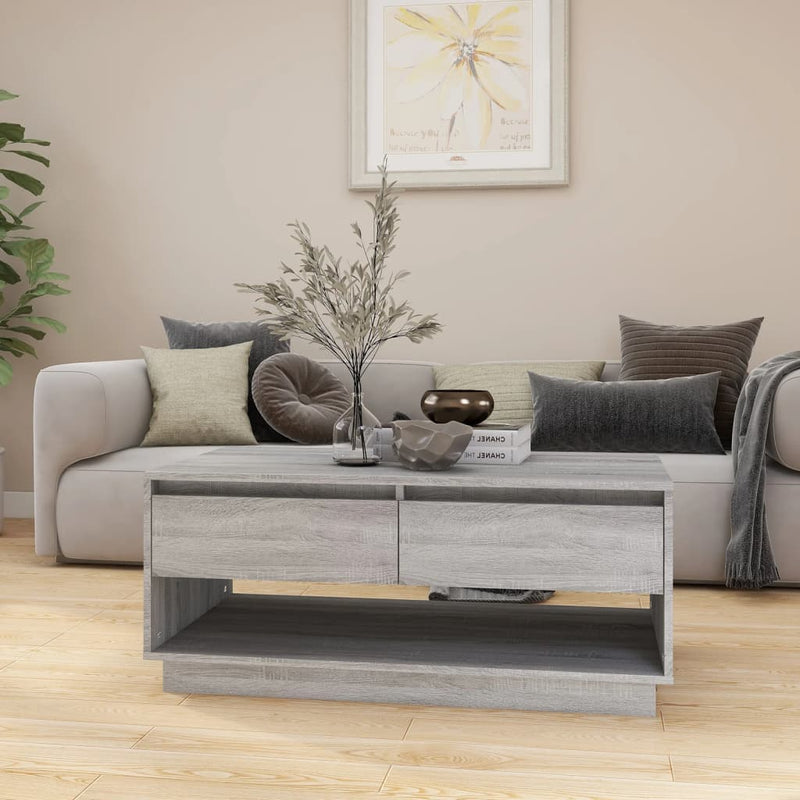 Coffee Table Grey Sonoma 102.5x55x44 cm Engineered Wood Payday Deals
