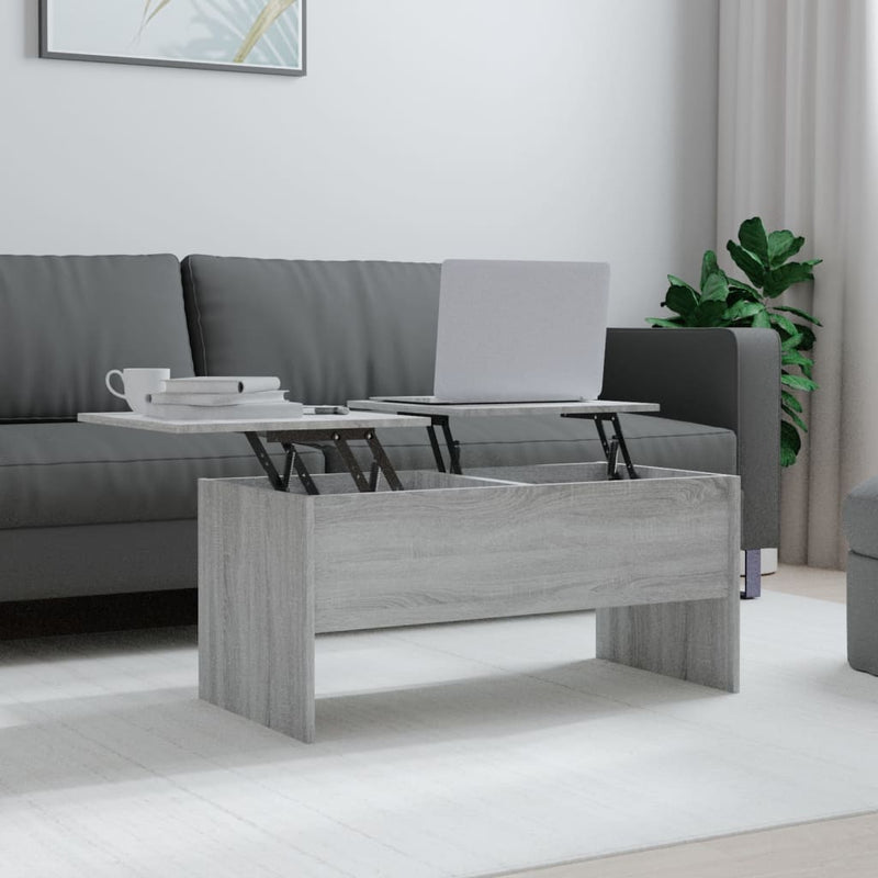 Coffee Table Grey Sonoma 102x50.5x46.5 cm Engineered Wood Payday Deals