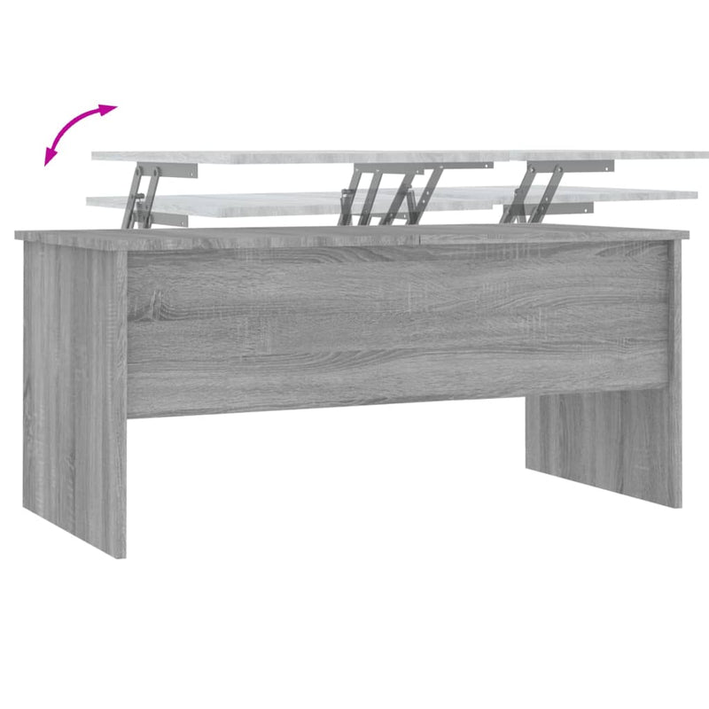 Coffee Table Grey Sonoma 102x50.5x46.5 cm Engineered Wood Payday Deals