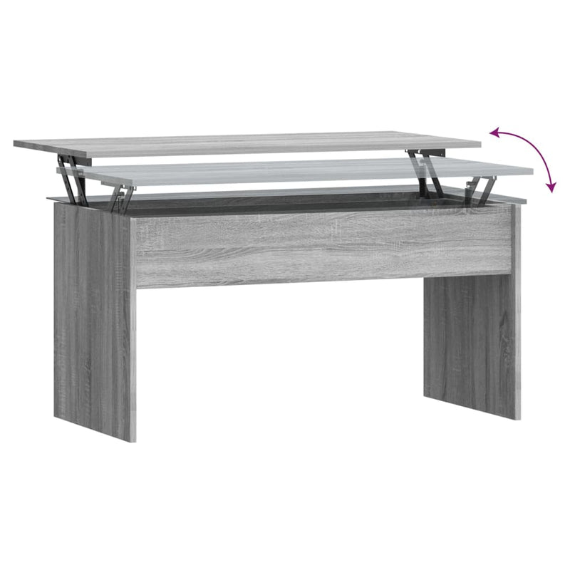 Coffee Table Grey Sonoma 102x50.5x52.5 cm Engineered Wood Payday Deals