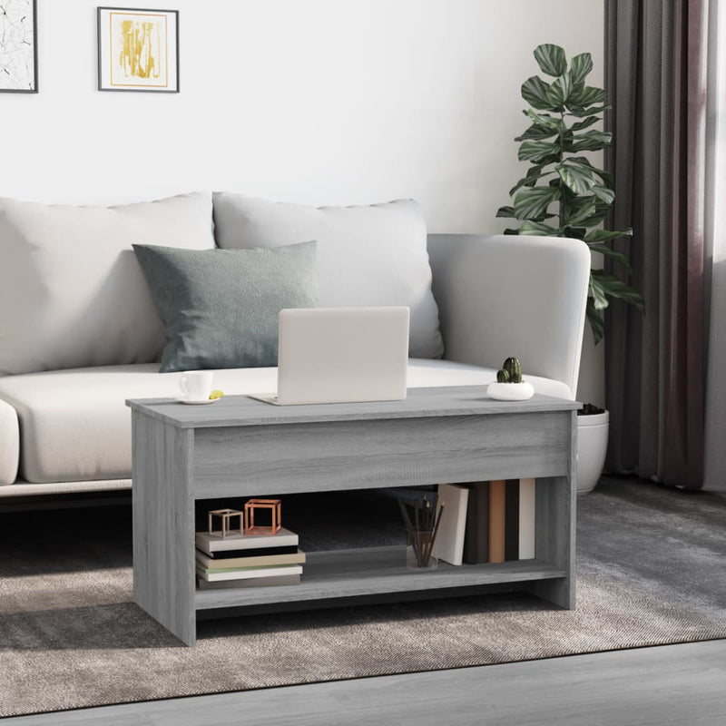 Coffee Table Grey Sonoma 102x50x52.5 cm Engineered Wood Payday Deals