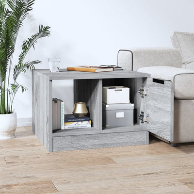 Coffee Table Grey Sonoma 50x50x36 cm Engineered Wood Payday Deals