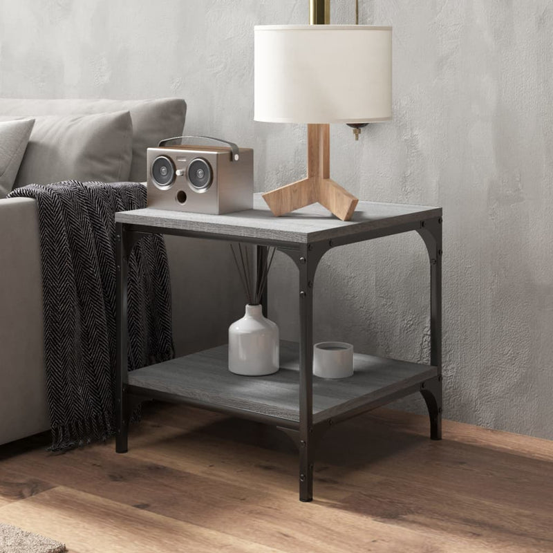 Coffee Table Grey Sonoma 50x50x40 cm Engineered Wood Payday Deals