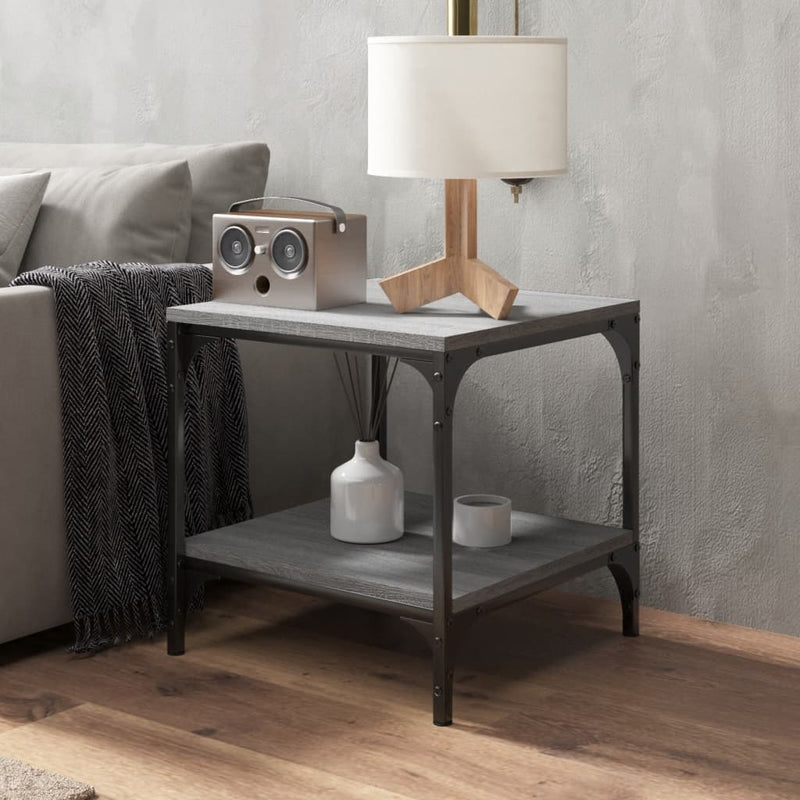 Coffee Table Grey Sonoma 50x50x40 cm Engineered Wood Payday Deals