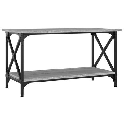 Coffee Table Grey Sonoma 80x45x45 cm Engineered Wood and Iron Payday Deals