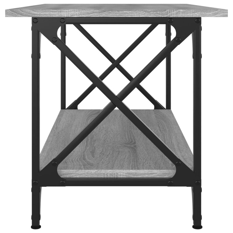 Coffee Table Grey Sonoma 80x45x45 cm Engineered Wood and Iron Payday Deals