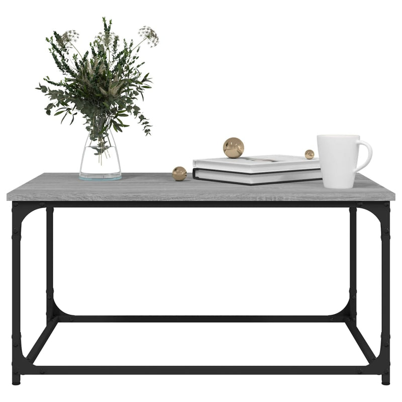 Coffee Table Grey Sonoma 80x50x40 cm Engineered Wood and Iron Payday Deals