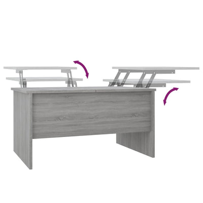 Coffee Table Grey Sonoma 80x50x42.5 cm Engineered Wood Payday Deals