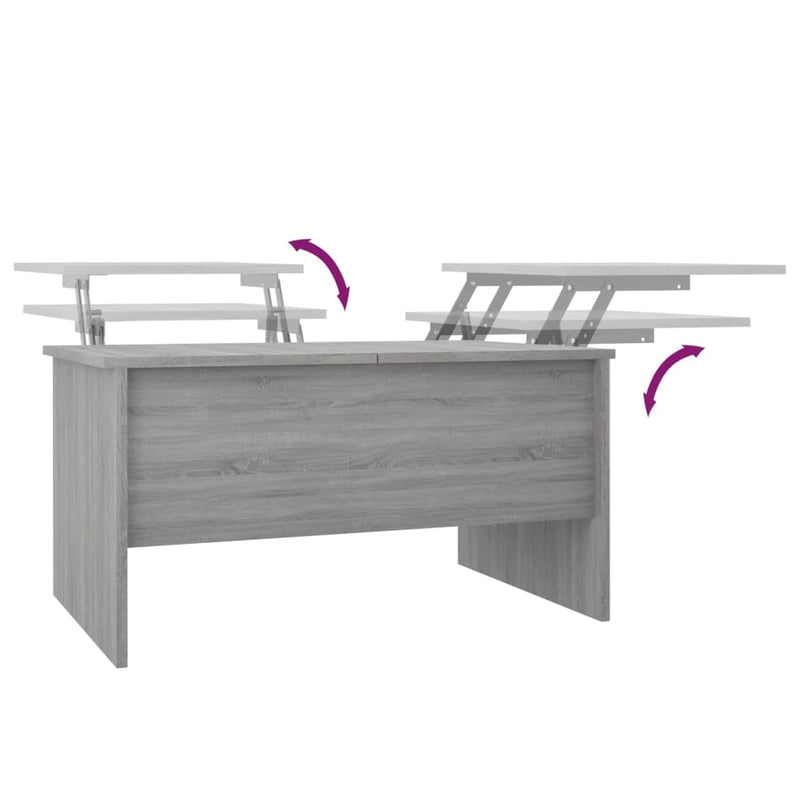Coffee Table Grey Sonoma 80x50x42.5 cm Engineered Wood Payday Deals