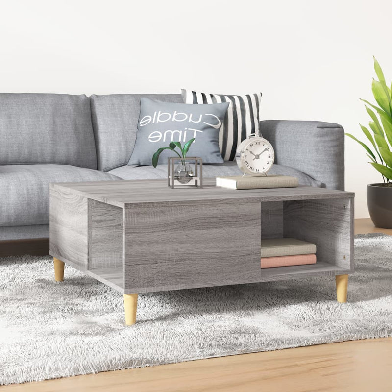 Coffee Table Grey Sonoma 80x80x36.5 cm Engineered Wood Payday Deals