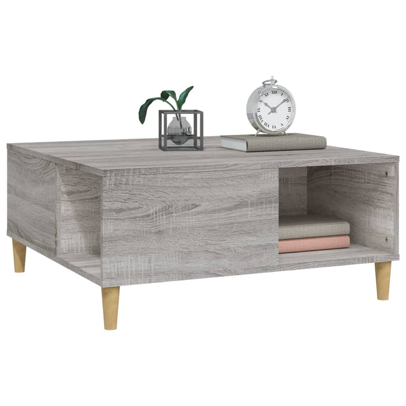 Coffee Table Grey Sonoma 80x80x36.5 cm Engineered Wood Payday Deals