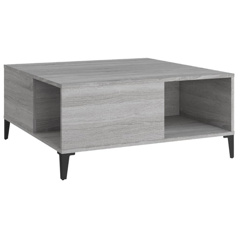 Coffee Table Grey Sonoma 80x80x36.5 cm Engineered Wood Payday Deals