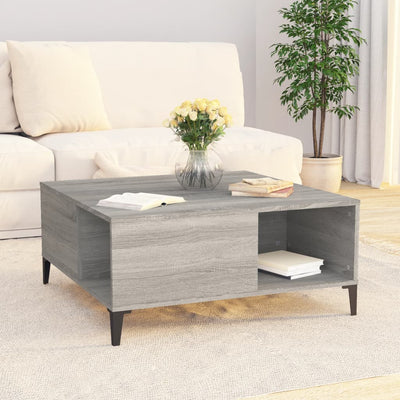 Coffee Table Grey Sonoma 80x80x36.5 cm Engineered Wood Payday Deals