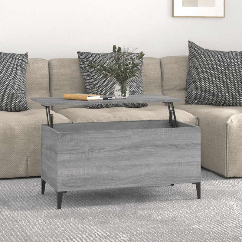 Coffee Table Grey Sonoma 90x44.5x45 cm Engineered Wood Payday Deals