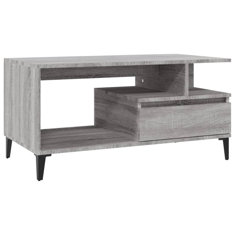 Coffee Table  Grey Sonoma 90x49x45 cm Engineered Wood Payday Deals