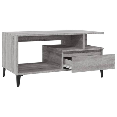 Coffee Table  Grey Sonoma 90x49x45 cm Engineered Wood Payday Deals