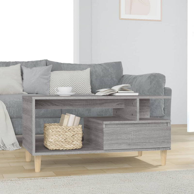 Coffee Table Grey Sonoma 90x49x45 cm Engineered Wood Payday Deals