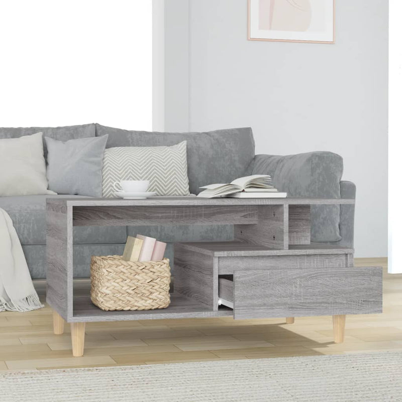 Coffee Table Grey Sonoma 90x49x45 cm Engineered Wood Payday Deals