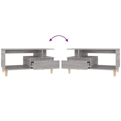 Coffee Table Grey Sonoma 90x49x45 cm Engineered Wood Payday Deals