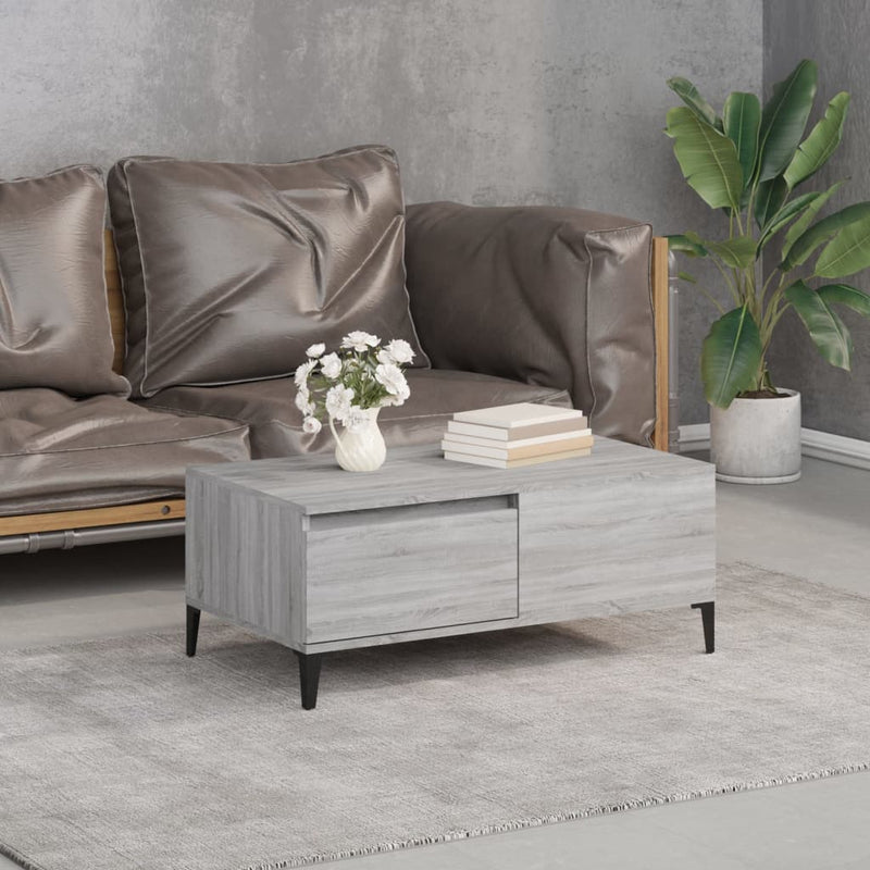 Coffee Table Grey Sonoma 90x50x36.5 cm Engineered Wood Payday Deals