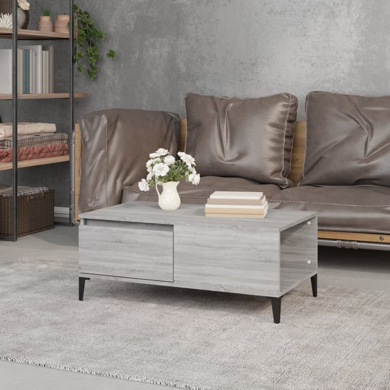 Coffee Table Grey Sonoma 90x50x36.5 cm Engineered Wood Payday Deals