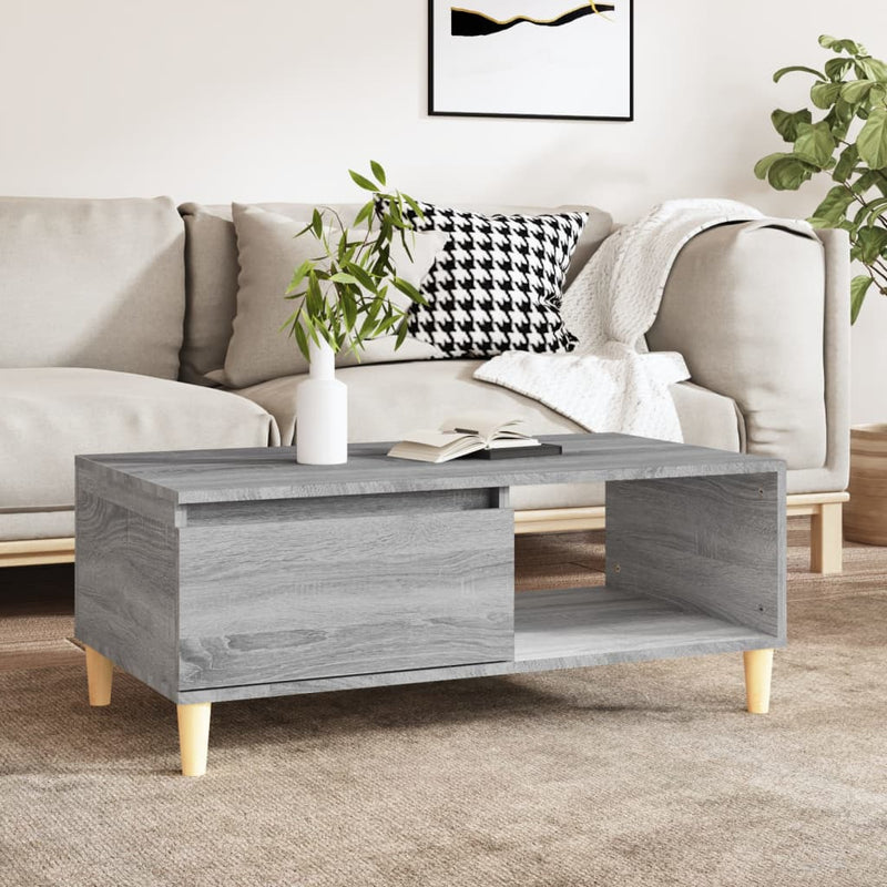 Coffee Table Grey Sonoma 90x50x36.5 cm Engineered Wood Payday Deals