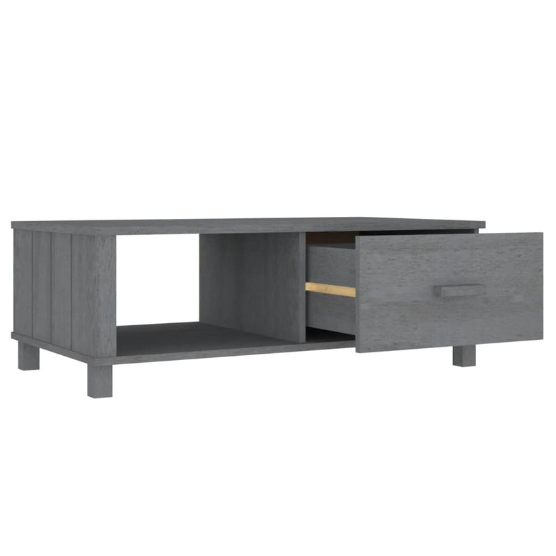 Coffee Table "HAMAR" Dark Grey 100x55x35 cm Solid Wood Pine Payday Deals