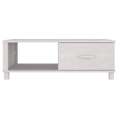 Coffee Table "HAMAR" White 100x55x35 cm Solid Wood Pine Payday Deals