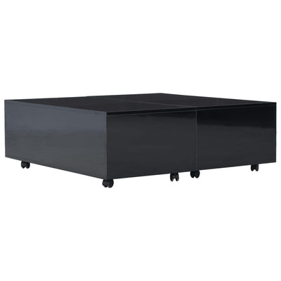 Coffee Table High Gloss Black 100x100x35 cm Payday Deals