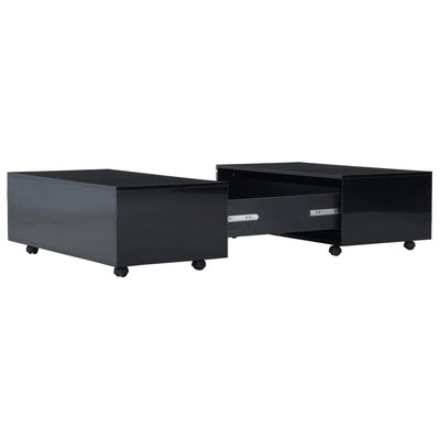 Coffee Table High Gloss Black 100x100x35 cm Payday Deals