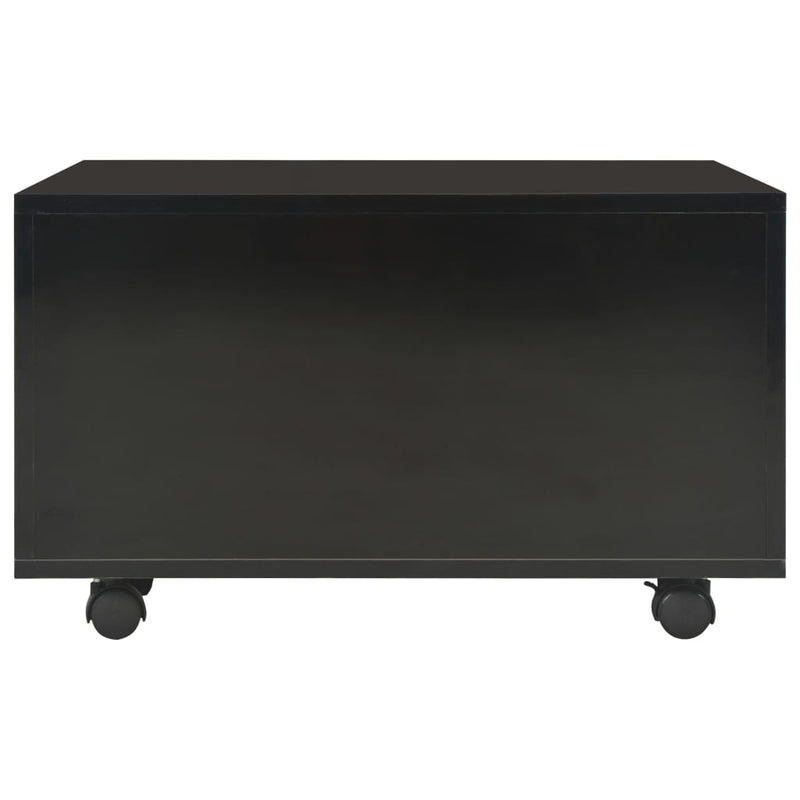 Coffee Table High Gloss Black 60x60x35 cm Engineered Wood Payday Deals