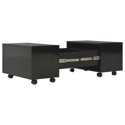 Coffee Table High Gloss Black 60x60x35 cm Engineered Wood Payday Deals