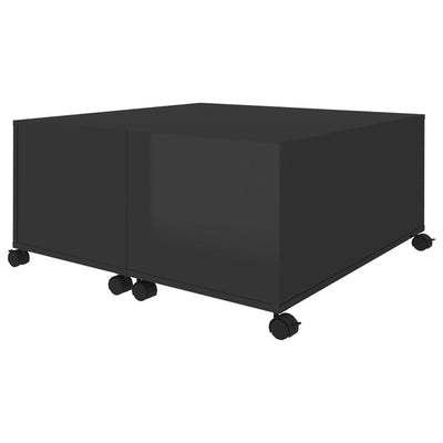 Coffee Table High Gloss Black 75x75x38 cm Engineered Wood Payday Deals
