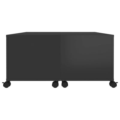 Coffee Table High Gloss Black 75x75x38 cm Engineered Wood Payday Deals