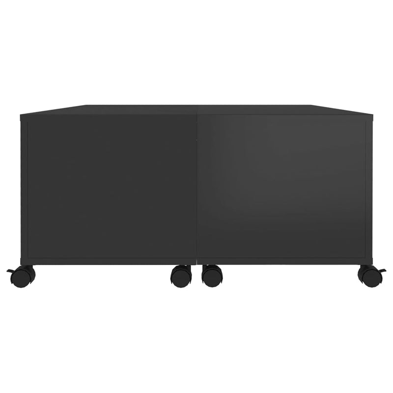 Coffee Table High Gloss Black 75x75x38 cm Engineered Wood Payday Deals