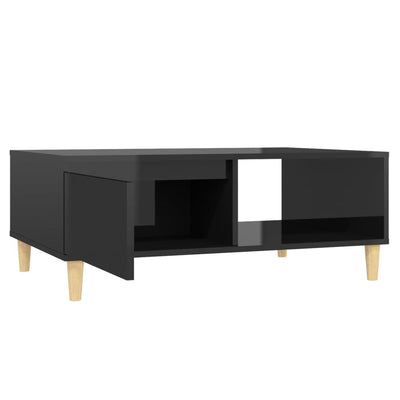 Coffee Table High Gloss Black 90x60x35 cm Engineered Wood Payday Deals