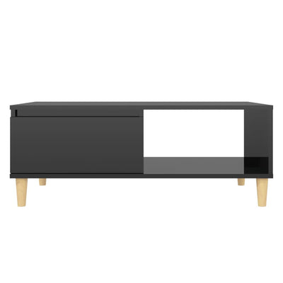 Coffee Table High Gloss Black 90x60x35 cm Engineered Wood Payday Deals