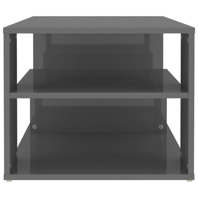 Coffee Table High Gloss Grey 100x50x40 cm Engineered Wood Payday Deals